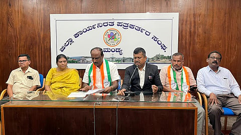 Congress press conference against RSS Mandya