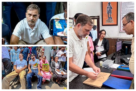 Rahul Gandhi on dharna at police station as Delhi pellet gun victim alleges no FIR
