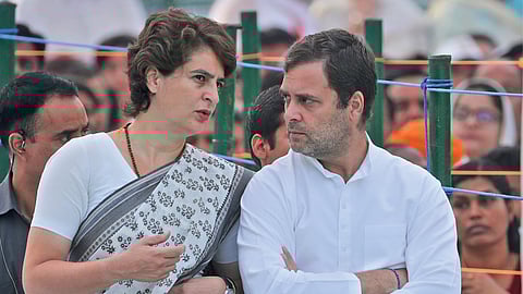 Priyanka Gandhi Vadra and Rahul Gandhi