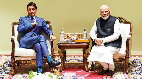 जस्टिन ट्रूडो के रूप में मोदी