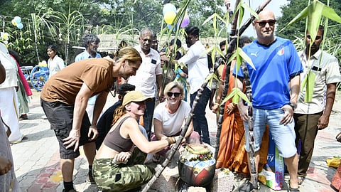 Foreigners at Pennycuick Pongal Festival