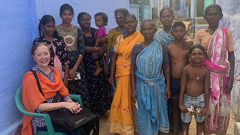 American Woman Arrives in Village