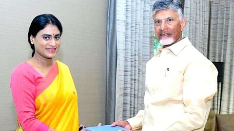 Y.S. Sharmila met N. Chandrababu Naidu.