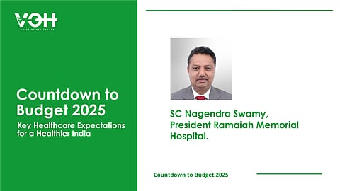 SC Nagendra Swamy, President Ramaiah Memorial Hospital.