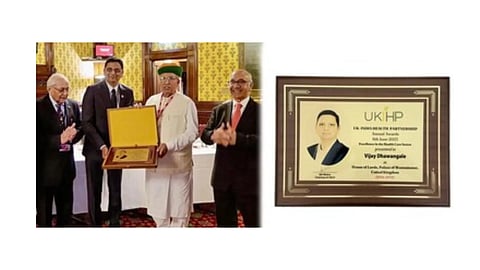 Vijay Dhawangale Honoured with Excellence in Healthcare Award at UK-India Health Partnership Awards 2025