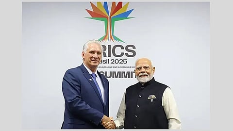 PM Modi, Cuban President Discuss Strengthening Ties in Pharma, Biotech, and Digital Infrastructure at BRICS Summit