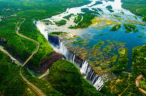 Victoria Falls in Zambia.