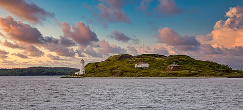 Lighthouse on an island near Halifax, Nova Scotia.