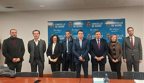 Minister Luis Planas and representatives of the National Association of Manufacturers of Canned Fish and Seafood (Anfaco-Cecopesca)