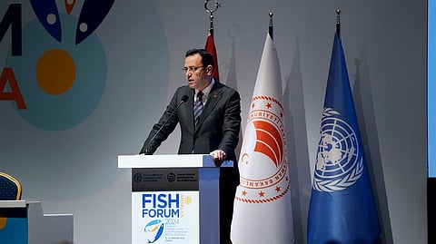 Deputy Minister of Agriculture and Forestry, Mr. Ebubekir GİZLİGİDER, in his opening speech of the Fisheries Science Forum.