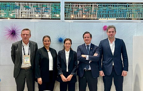 Gus Pastoor (President AIPCE), Lara Barazi (FEAP), Yobana Bermudez (President CEP), Javier Garat (President EUROPECHE) and Esben Sverdrup-Jensen (President EAPO).
