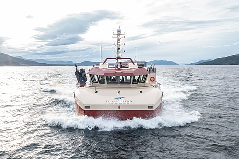 Inverlussa Marine Services' aquaculture support vessel Charlie Knight.