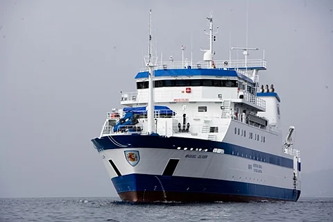 Oceanographic research vessel the Miguel Oliver, part of the fleet operated by Spain's General Secretariat of Fisheries.