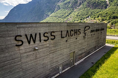 Swiss Lachs' Alpine salmon farm.