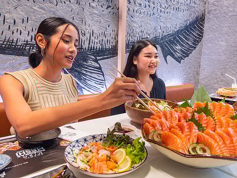 Norwegian salmon sushi.