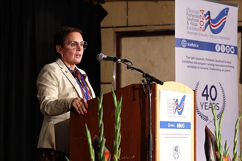 Bjarkey Olsen Gunnarsdóttir, Iceland's Minister of Food, Agriculture, and Fisheries.