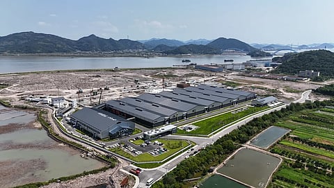 Nordic Aqua Partners' land-based RAS Atlantic salmon farm on Gaotang Island, Ningbo, China, on August 13, 2024.