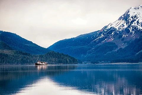 Fishing boat looking for salmon in Alaska.
