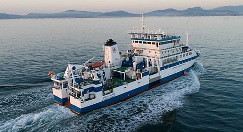 The Miguel Oliver vessel is owned by the General Secretariat of Fisheries of the Ministry of Agriculture, Fisheries, and Food.