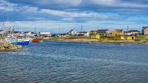 Kegaska fishing harbour, in the Cote Nord region of Quebec, Canada