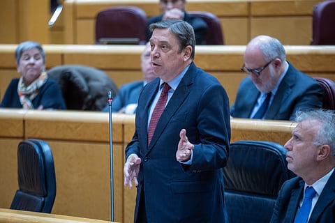 The Minister of Agriculture, Fisheries, and Food, Luis Planas, in the Senate's plenary session.
