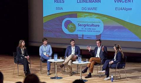A panel discussion at last year's Seagriculture EU, held in the Faroe Islands. The conference attracted 224 delegates from 25 countries to hear the latest developments in the seaweed industry.