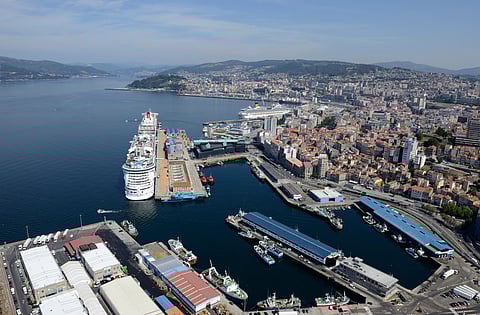 Aerial view of Vigo, Galicia.