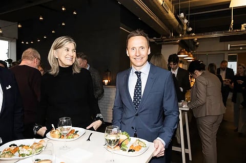 Iceland's Minister of Food, Agriculture, and Fisheries, Hanna Katrín Friðriksson, and First Gentleman of Iceland, Björn Skúlason, pictured at the Iceland Ocean Cluster event.