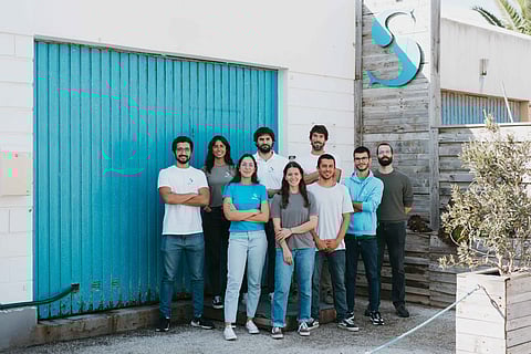 The SEAentia team, pictured outside their facility in Peniche, Portugal.