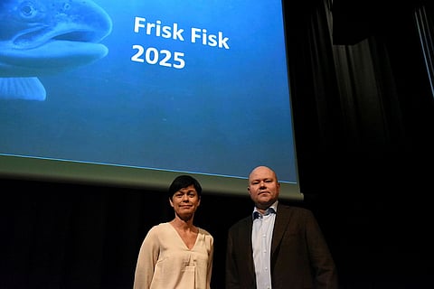 Ingunn Sommerset, Department Director for Fish Health and Welfare at the Norwegian Veterinary Institute, and Torfinn Möldal, Fish Health Manager and editor of the report.