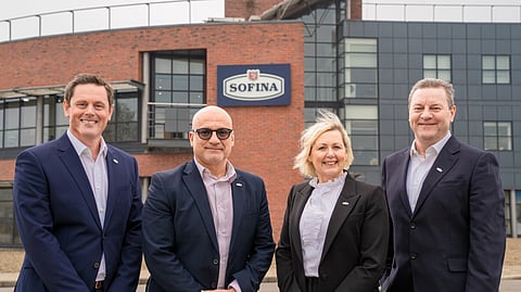 From left, James Pirie (Chief Commercial Officer), Ash Amirahmadi (CEO), Helen Watts (Chief People Officer), and Stuart Herd (Chief Growth Officer)