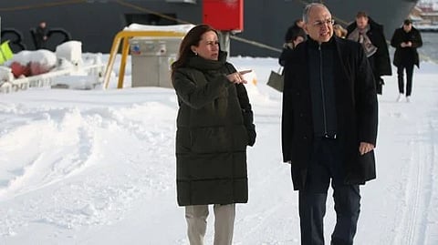 European Commissioner for Fisheries and Oceans, Costas Kadis, and Norway’s Minister of Fisheries and Ocean Policy, Marianne Sivertsen Næss, in Hammerfest on 20 March.