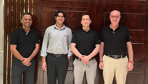 Executives of Garware Technical Fibres Limited at a meeting in India.