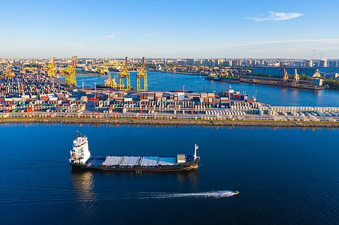 Port in Helsinki, Finland.