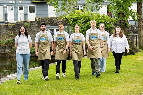 Pictured from left: Past Ambassador Sarah Browne, with 2025 Ambassadors, Oisín McMahon, Charles Stefferson, Laura Anna Hand, Kieran Bolger, Shauna Sweeney and past Ambassador, Rebecca Sweeney.