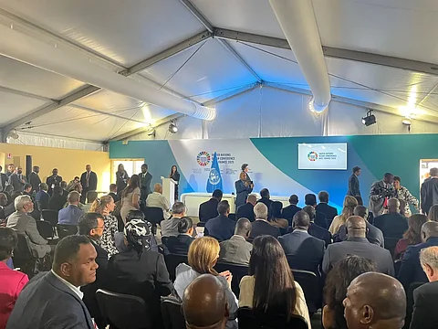 Pictured: participants at the special treaty ratification event at the UN Ocean Conference on Monday 9 June.