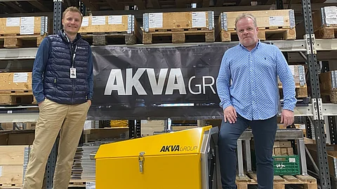 From left: Erlend Gundersen Røed (Global Supply Chain Director, AKVA group) and Per Kåre Liland (CEO, SurplusHub International).