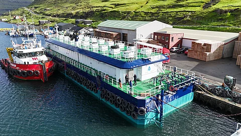 The world's largest feed barge. GroAqua is building a further three such vessels for the aquaculture industry, the company announced.