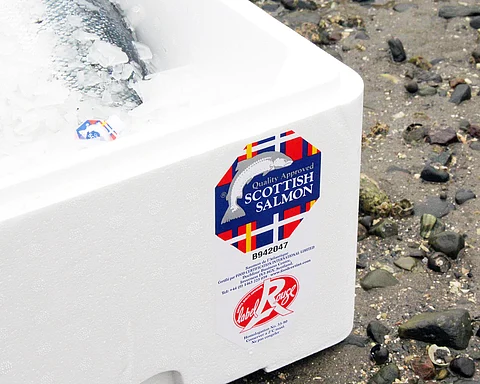 Label Rouge Scottish salmon box.