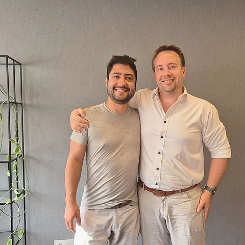 Carlos Alberto Espinal and Rob van de Ven, co-founders of Landing Aquaculture.