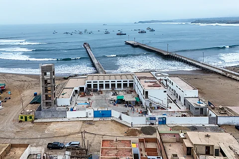 Artisanal fishing landing site in Peru.