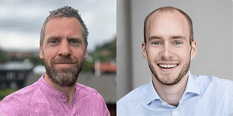Erlend Torgnes, Optimeering Aqua co-founder and CEO, and Sven Kolstø, OptoScale CEO.