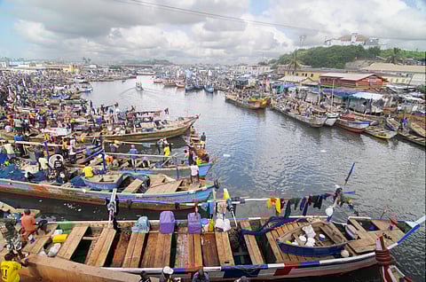 Elmina fishing fleet in Ghana