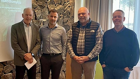 Representatives from the four companies pictured at the event where they signed their joint declaration of intent, part of the Terraforming LIFE project.