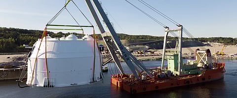 The launch operation from Bluegreen’s construction site at Frier Vest involved precision, heavy crane lifts, and complex logistics.