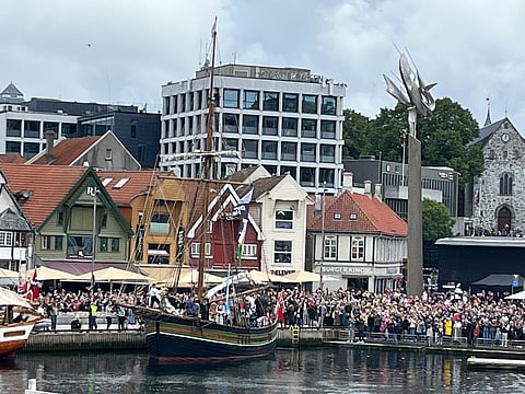 A replica of the original ship 'Restauration', Stavanger, Norway, July 2025.