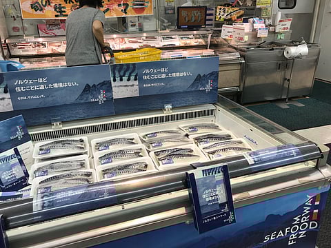 'Seafood from Norway' promotion of mackerel in Japan.