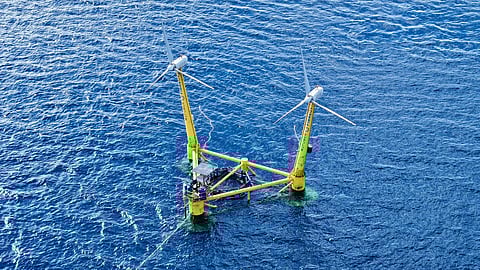 The system aims to demonstrate how renewable energy and aquaculture can operate together efficiently within shared maritime space - the first time such a system has been tested in the Atlantic.