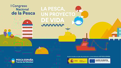 Poster for Spain's I National Fishing Congress.