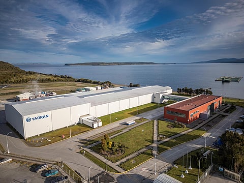 Yadran processing plant in Quellón, Chiloé, Chile.